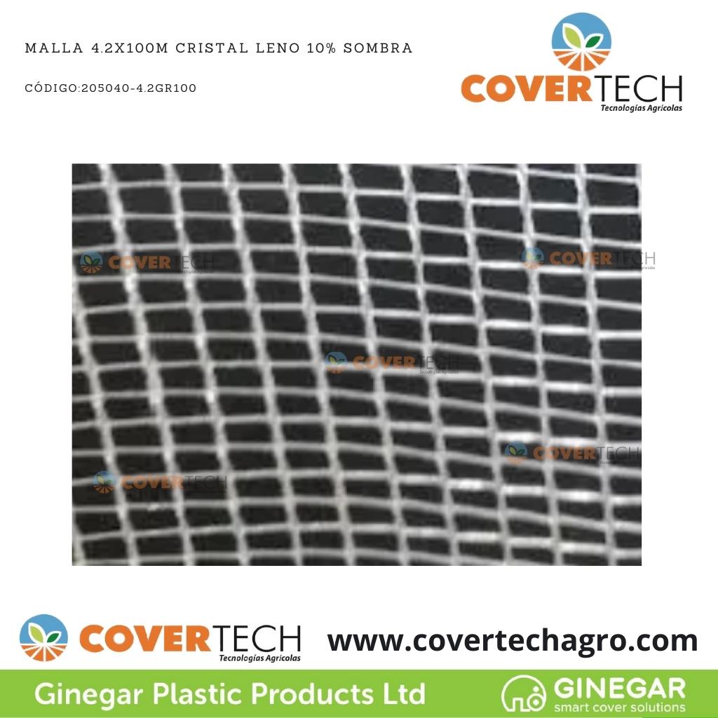  Malla 4.2x100m Cristal Leno 10% Sombra