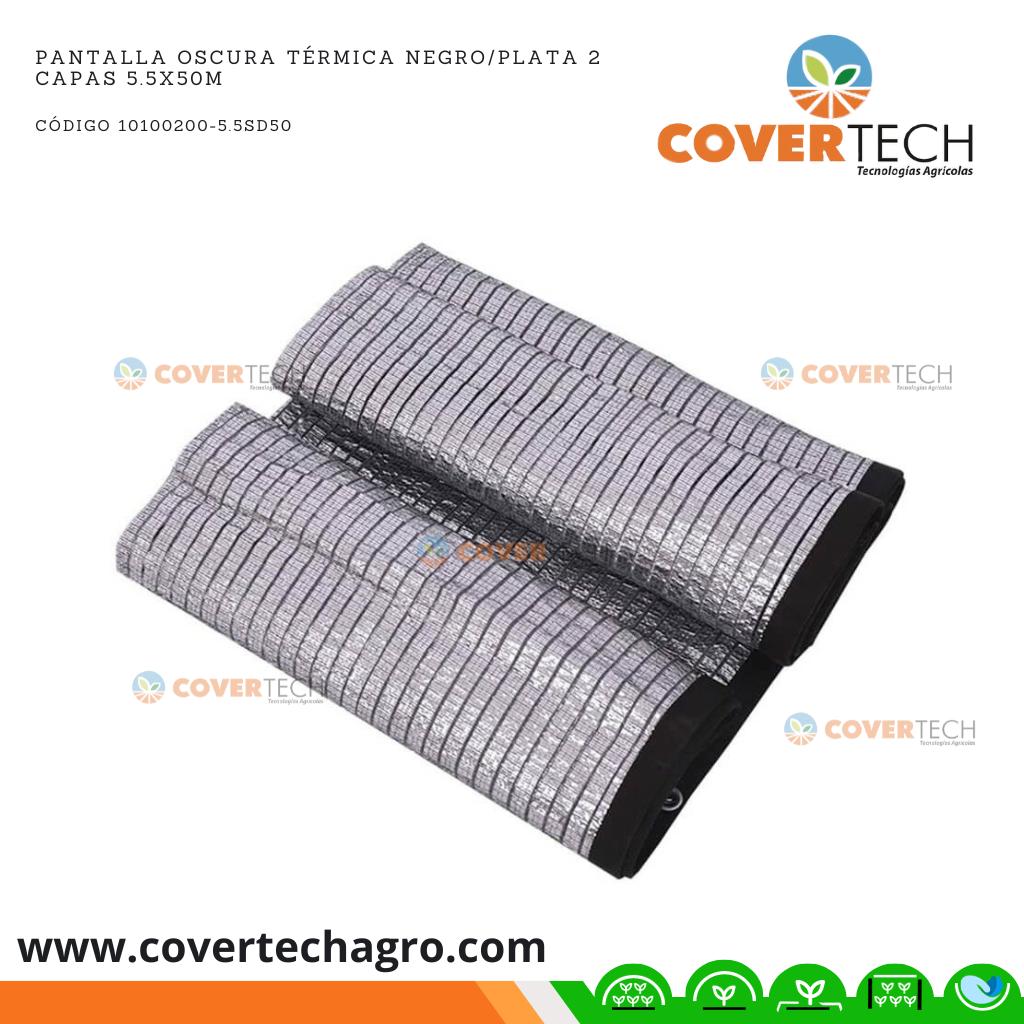  Pantalla Oscura Aluminizada 100% sombra - 2 capas 5.5x50m 100%