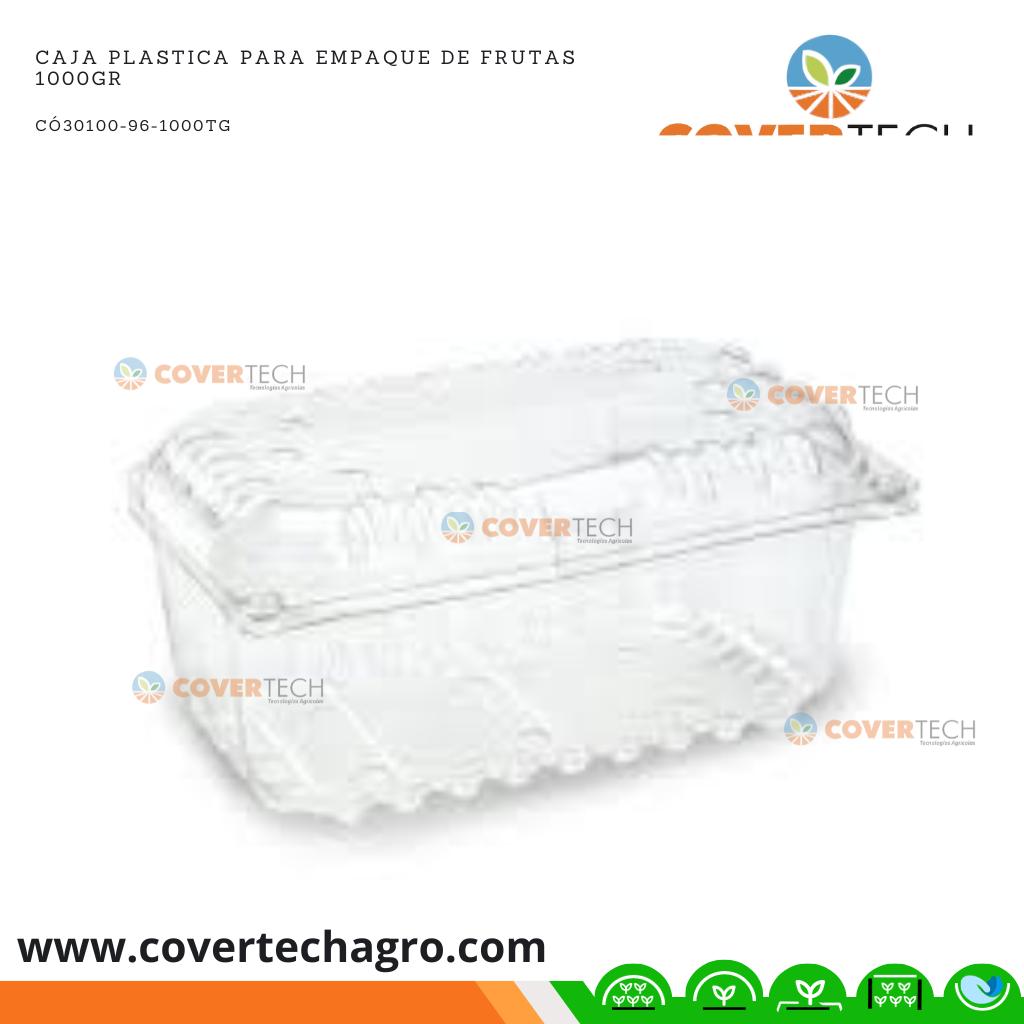  Caja plastica para empaque de frutas 1000gr