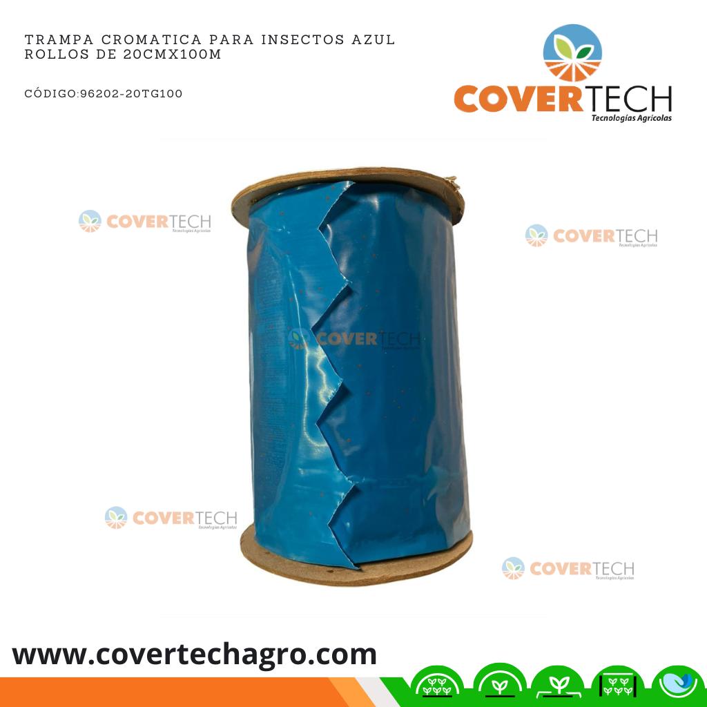 Trampa cromatica insectos Azul Rollo 20cmx100m con adhesivo