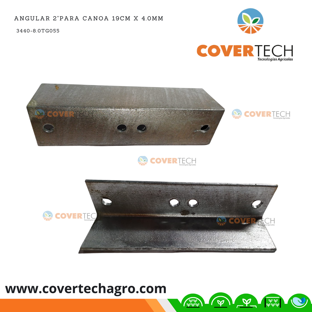 Angular 2" para union de arco 19cm x 4.0mm