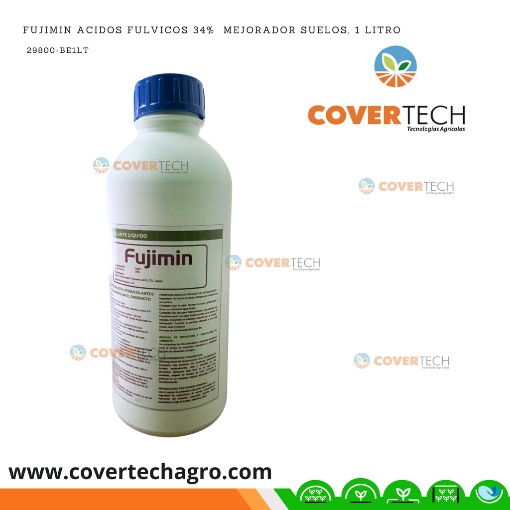 Fujimin Acidos Fulvicos 34%  mejorador suelos, 1 litro
