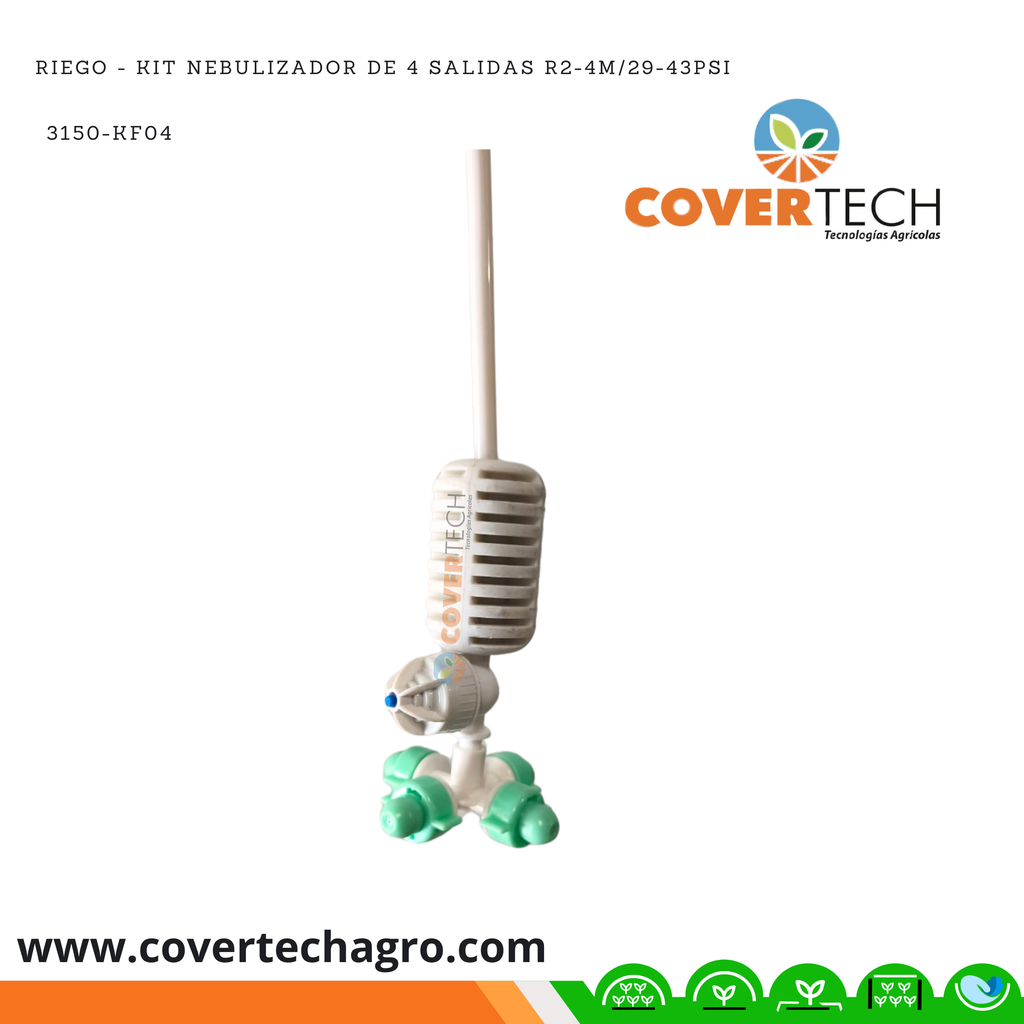 Riego - Kit Nebulizador de 4 salidas R2-4m/29-43psi
