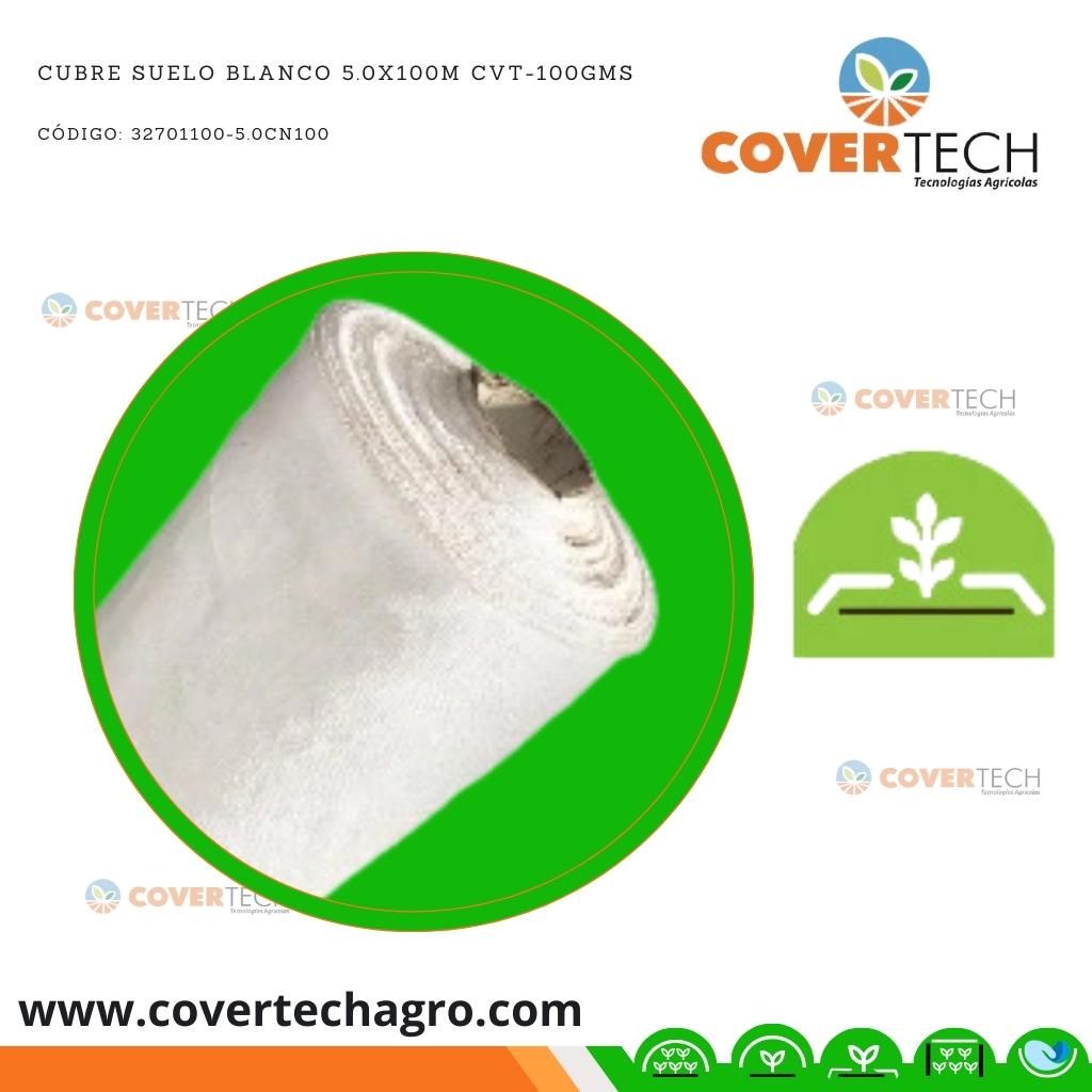 Cubre Suelo Blanco/Verde 2.0x100m CVT-100gms