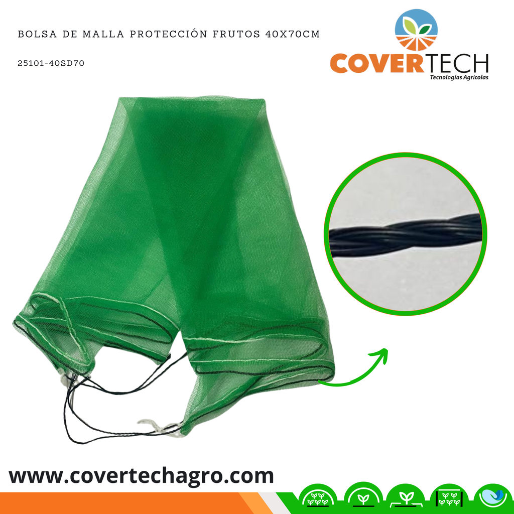 Bolsa de malla protección Frutos 40x70cm