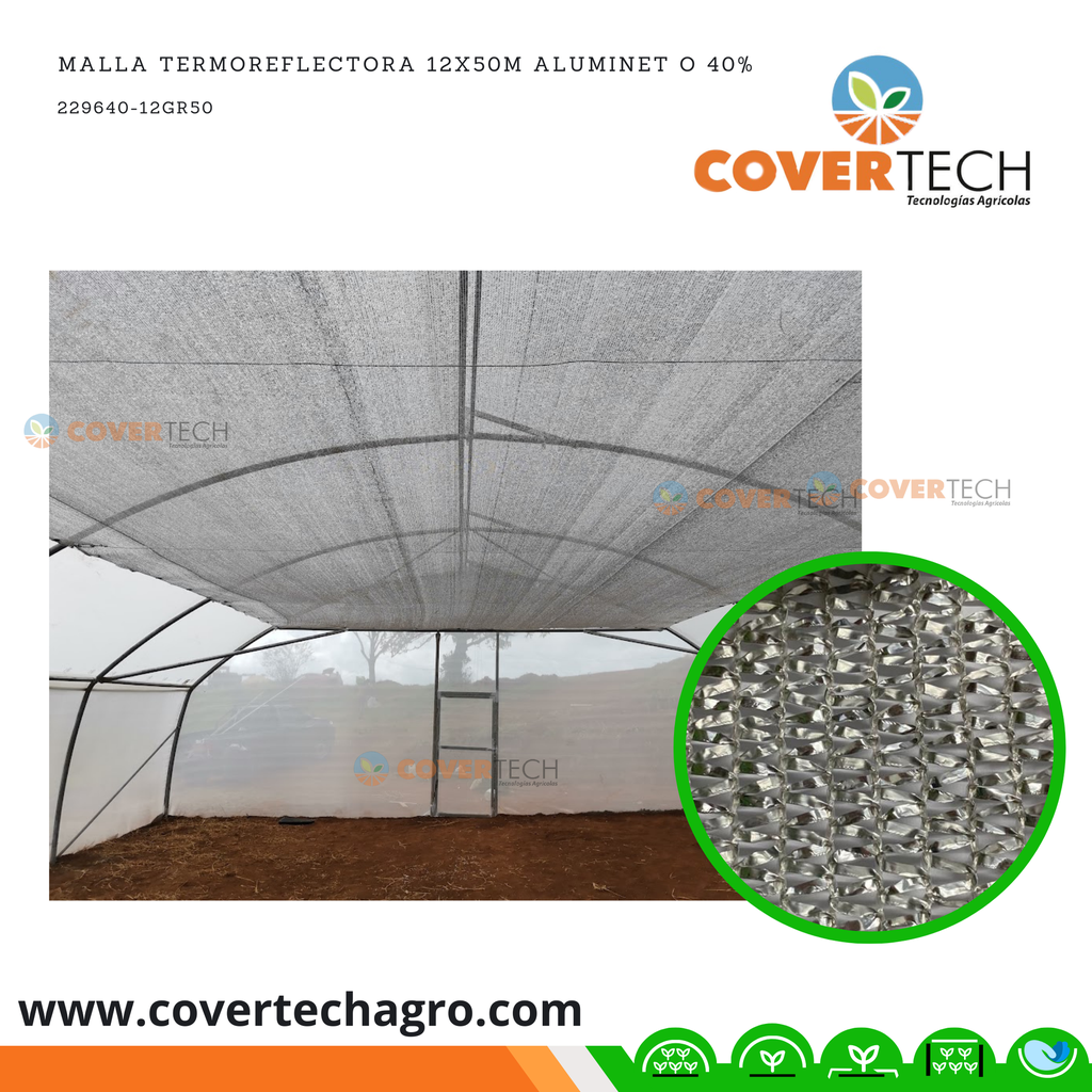 Malla Termoreflectora 5.3x70m - Aluminet I 40%