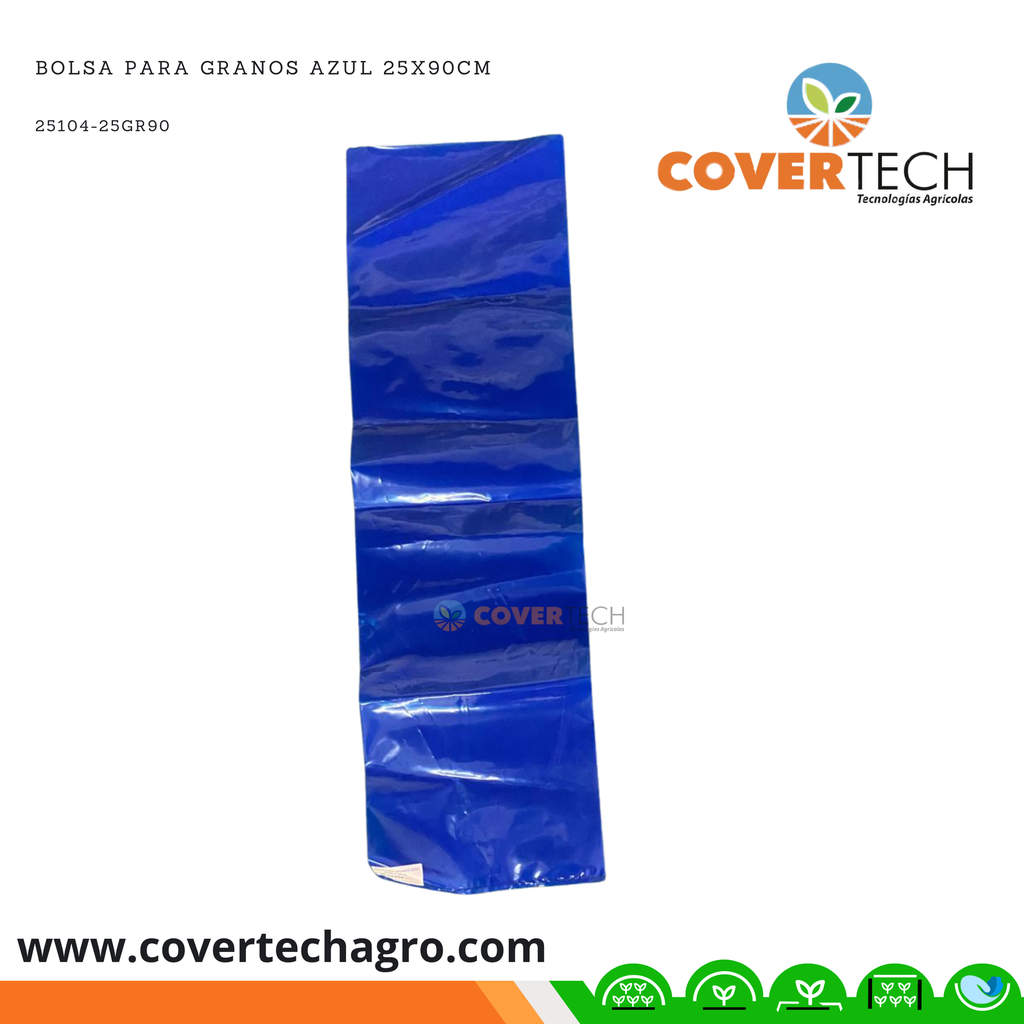 Bolsa para granos azul 25x90cm