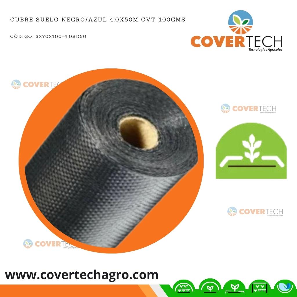  Cubre Suelo Negro/Azul 4.0x50m CVT-100gms