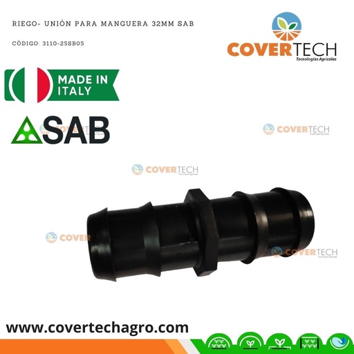 [3110-32SB01] Riego- Union para poliducto 32mm (1") SAB Italia