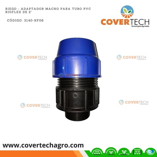 [3140-KF06]  Riego - Adaptador Macho para tubo PVC RioFlex de 2"