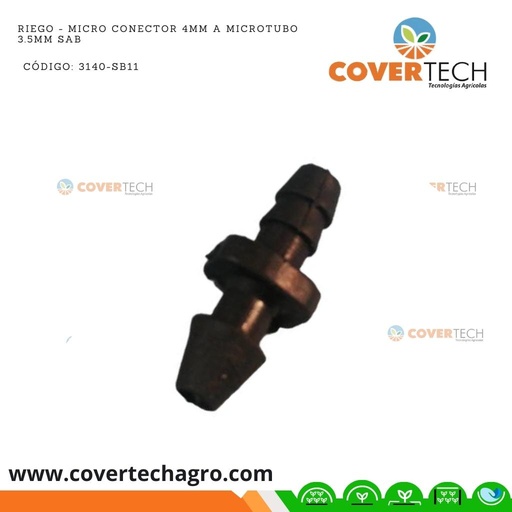 [3140-SB11]  Riego - Micro conector 4mm a microtubo 3.5mm SAB Italia