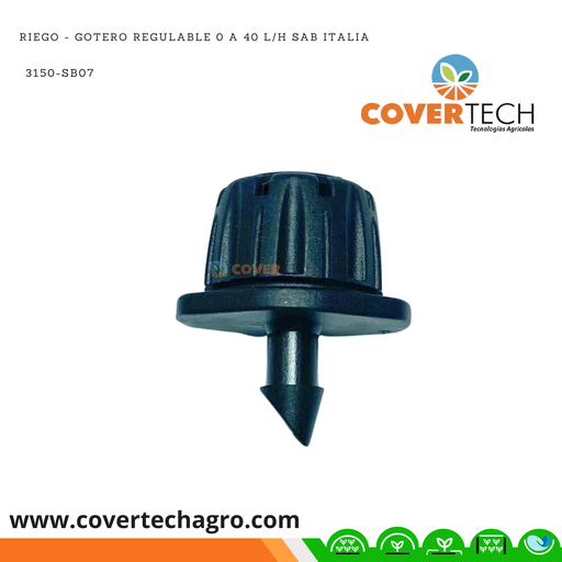 [3150-SB07]  Riego - Gotero regulable 0 a 40 l/h SAB Italia
