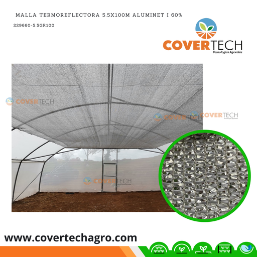 [229660-5.5GR100]  Malla Termoreflectora 5.5x100m Aluminet I 60%