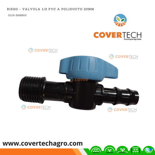 [3110-20SB03] Riego - Valvula PVC 1/2" a poliducto 20mm (1/2") SAB Italia
