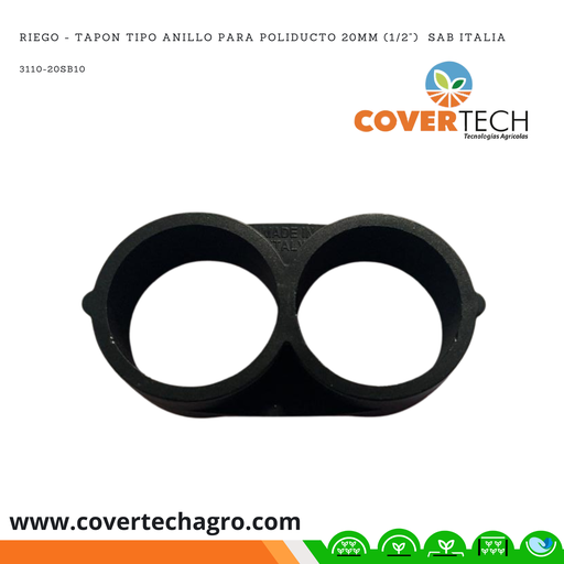 [3110-20SB10] Riego - Tapon tipo anillo para poliducto 20mm (1/2")  SAB Italia