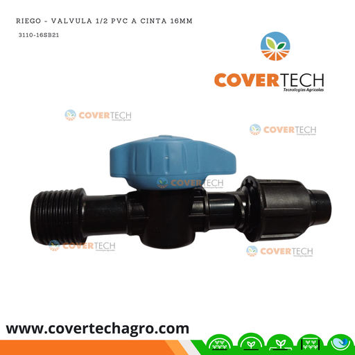 [3110-16SB21] Riego - Valvula PVC 1/2" a cinta SAB Italia