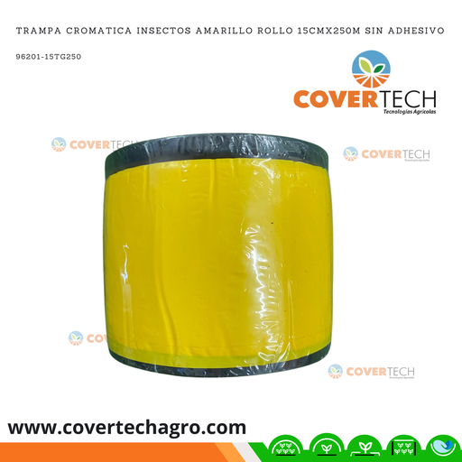 [96201-15TG250] Trampa cromatica insectos Amarillo Rollo 15cmx250m con adhesivo