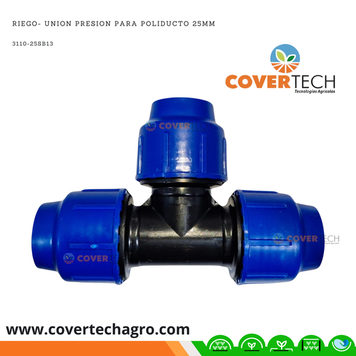 [3110-25SB13] Riego- Union PRESION para poliducto 25mm (3/4") SAB Italia