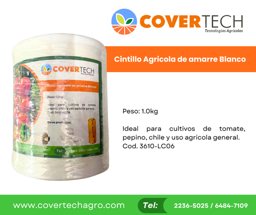 [3610-LC06] Mecate Cintillo Agricola de amarre Blanco 1.0kg