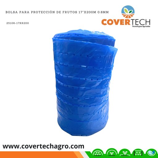 [25106-17RR200] Bolsa para protección de frutos 17"x200m 0.8mm